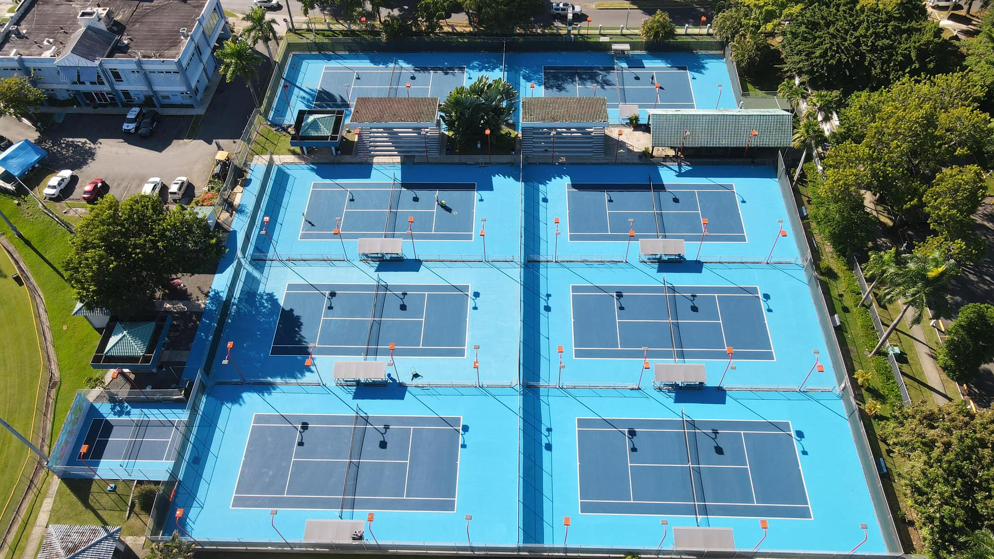 Aerial view of Torrimar Tennis Club courts